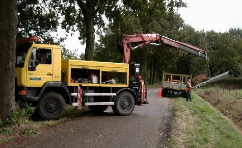 Plaatsing nieuwe lichtinstallatie / 10 oktober 2003 / foto 1