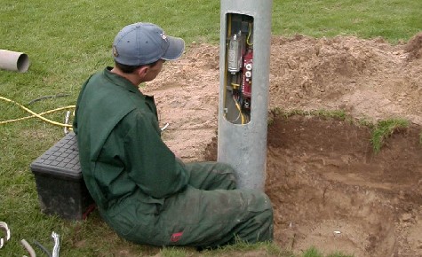 Plaatsing nieuwe lichtinstallatie / 10 oktober 2003 / foto 11