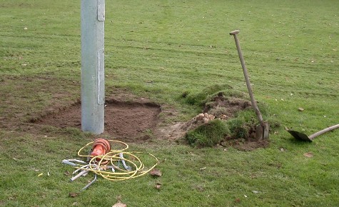 Plaatsing nieuwe lichtinstallatie / 10 oktober 2003 / foto 13
