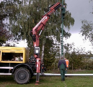 Plaatsing nieuwe lichtinstallatie / 10 oktober 2003 / foto 2