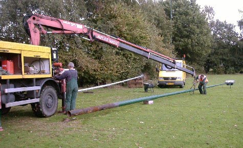 Plaatsing nieuwe lichtinstallatie / 10 oktober 2003 / foto 4