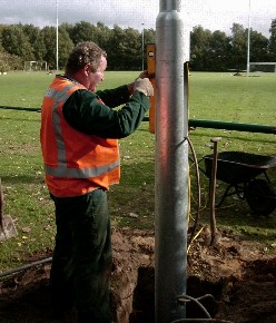 Plaatsing nieuwe lichtinstallatie / 10 oktober 2003 / foto 8
