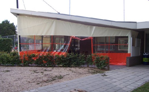 Stormschade bij VV Gassel / 13 juli 2010 / foto 10
