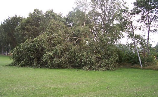 Stormschade bij VV Gassel / 13 juli 2010 / foto 2