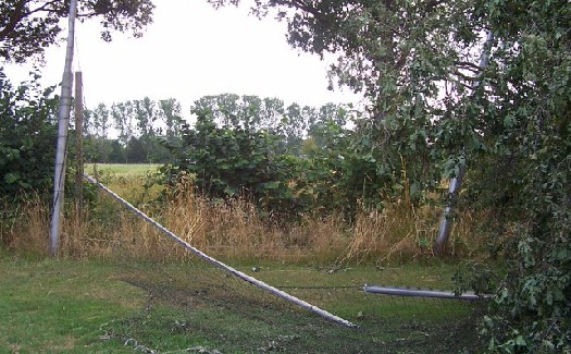 Stormschade bij VV Gassel / 13 juli 2010 / foto 4