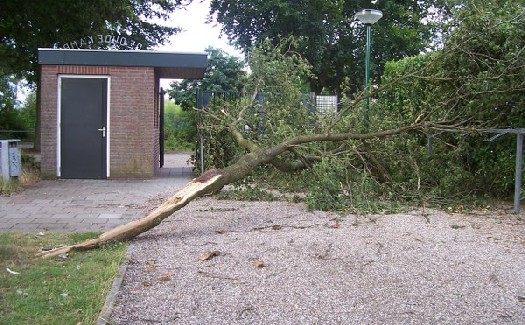 Stormschade bij VV Gassel / 13 juli 2010 / foto 8