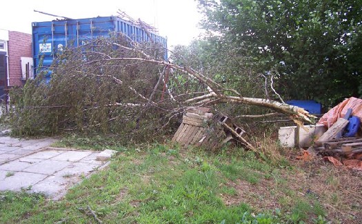 Stormschade bij VV Gassel / 13 juli 2010 / foto 9